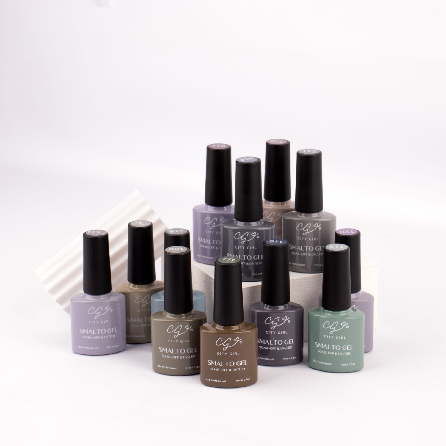 ESMALTE SEMI 7ML CITY GIRL CAJA X 12 DEL 109 AL 120