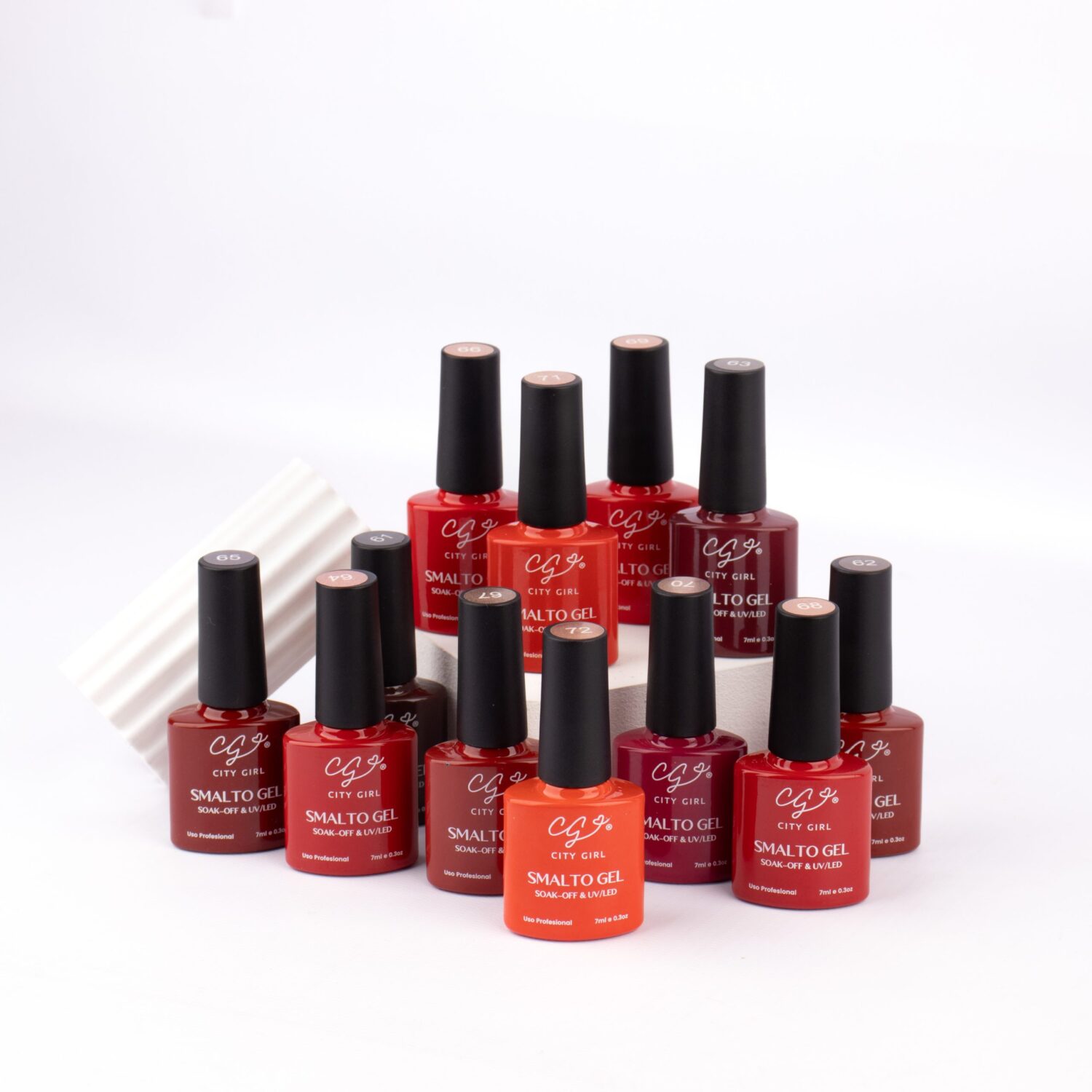 ESMALTE SEMI 7ML CITY GIRL CAJA X 12 DEL 61 AL 72