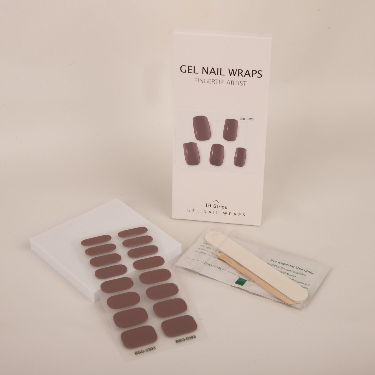 UÑAS STICKER GEL LISOS - 16 PCS