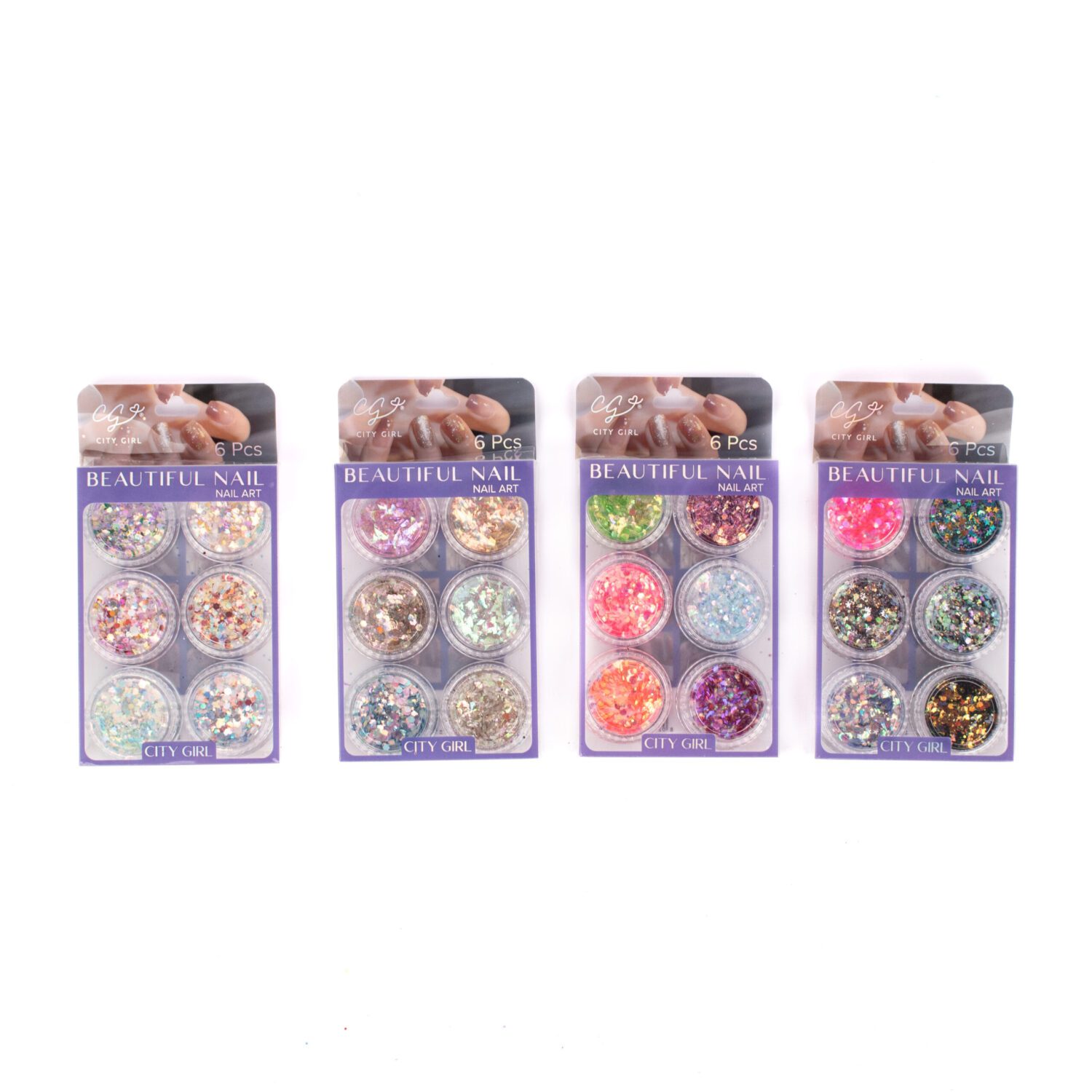 POLVOS DECORATIVOS PARA UÑAS CITY GIRL