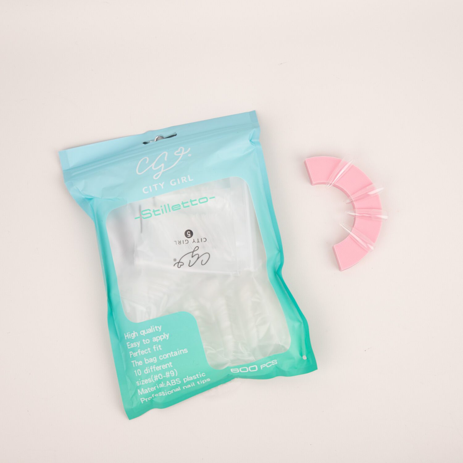 TIPS SOFT GEL STILLETTO EN BOLSA 600PCS - CITY GIRL