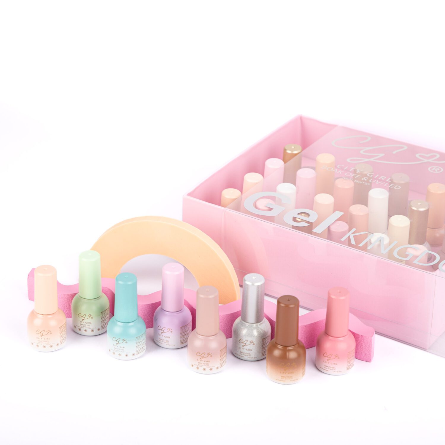 COLECCION ESMALTES MINI CITY GIRL - CAJA ROSA