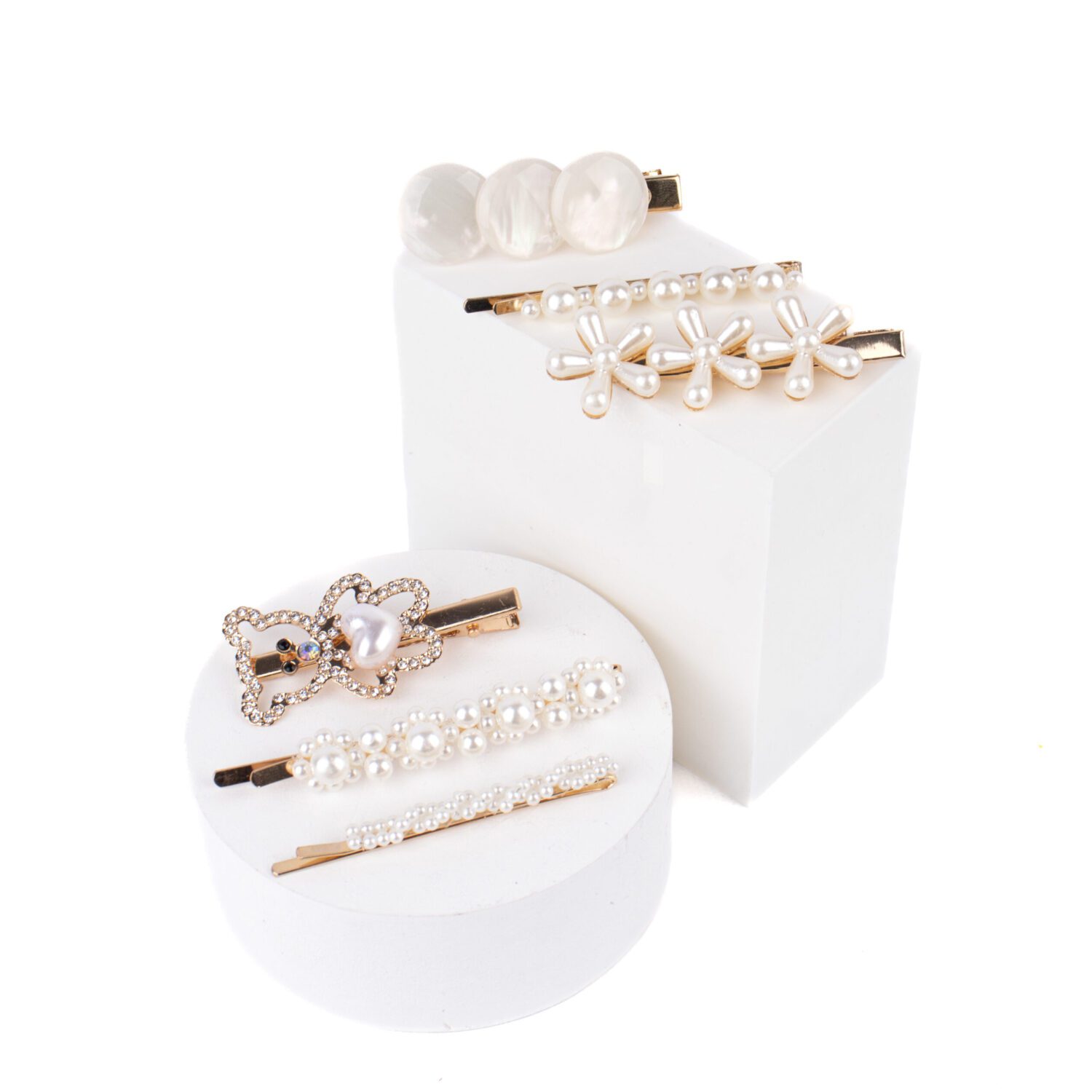 HEBILLAS PERLAS/STRASS 3PCS