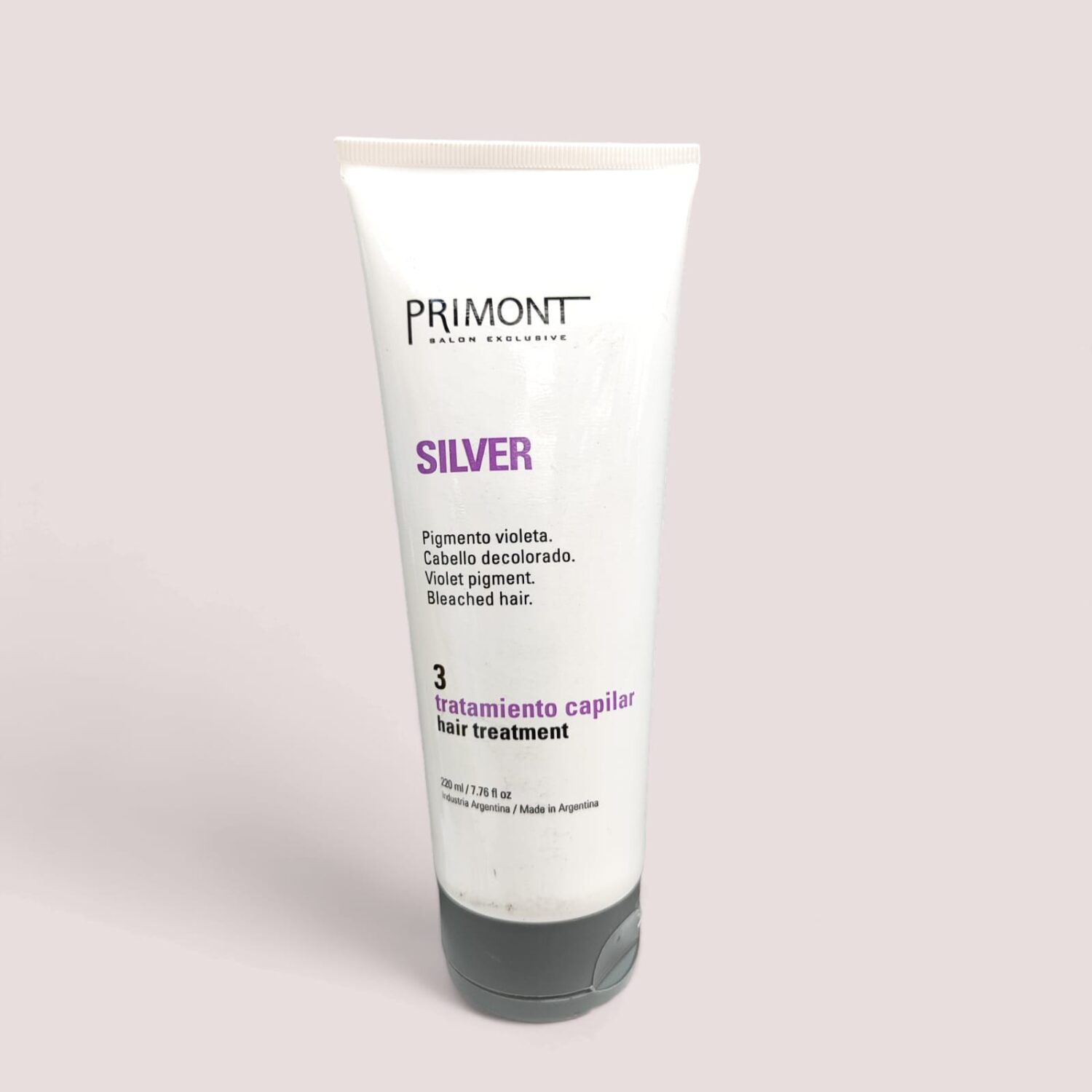 Tratamiento Capilar Silver Pomo De Pigmento Violeta Para Cabello Decolorado  220ml- Primont