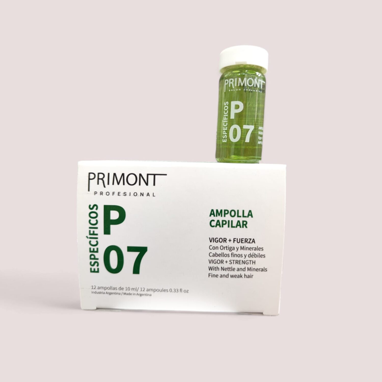 Ampolla Capilar P07 Vigor + Fuerza Cabellos Finos Y Debiles- Primont