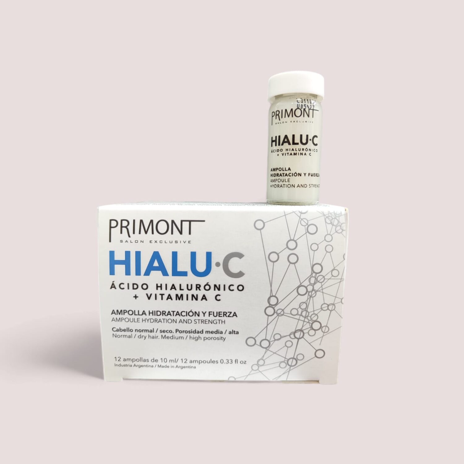 Ampolla HIALU-C Hidratacion Y Fuerza Con Acido Hialuronico 10ML- Primont