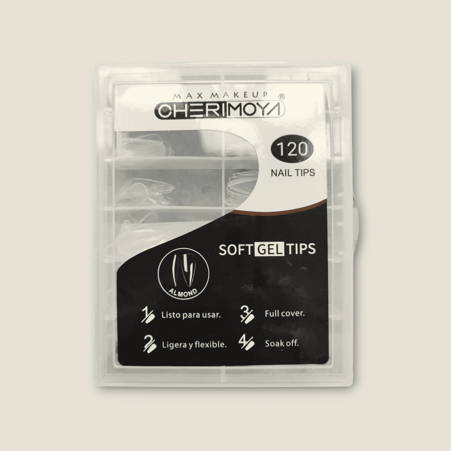 Tips Soft Gel Pre-Limados Almendras Largas x120u- Cherimoya