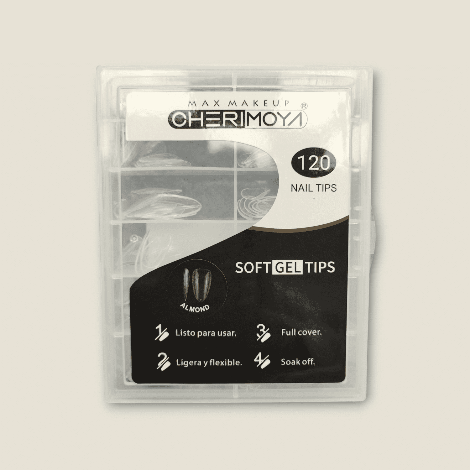 Tips Soft Gel Pre-Limados Almendras Cortas x120u- Cherimoya