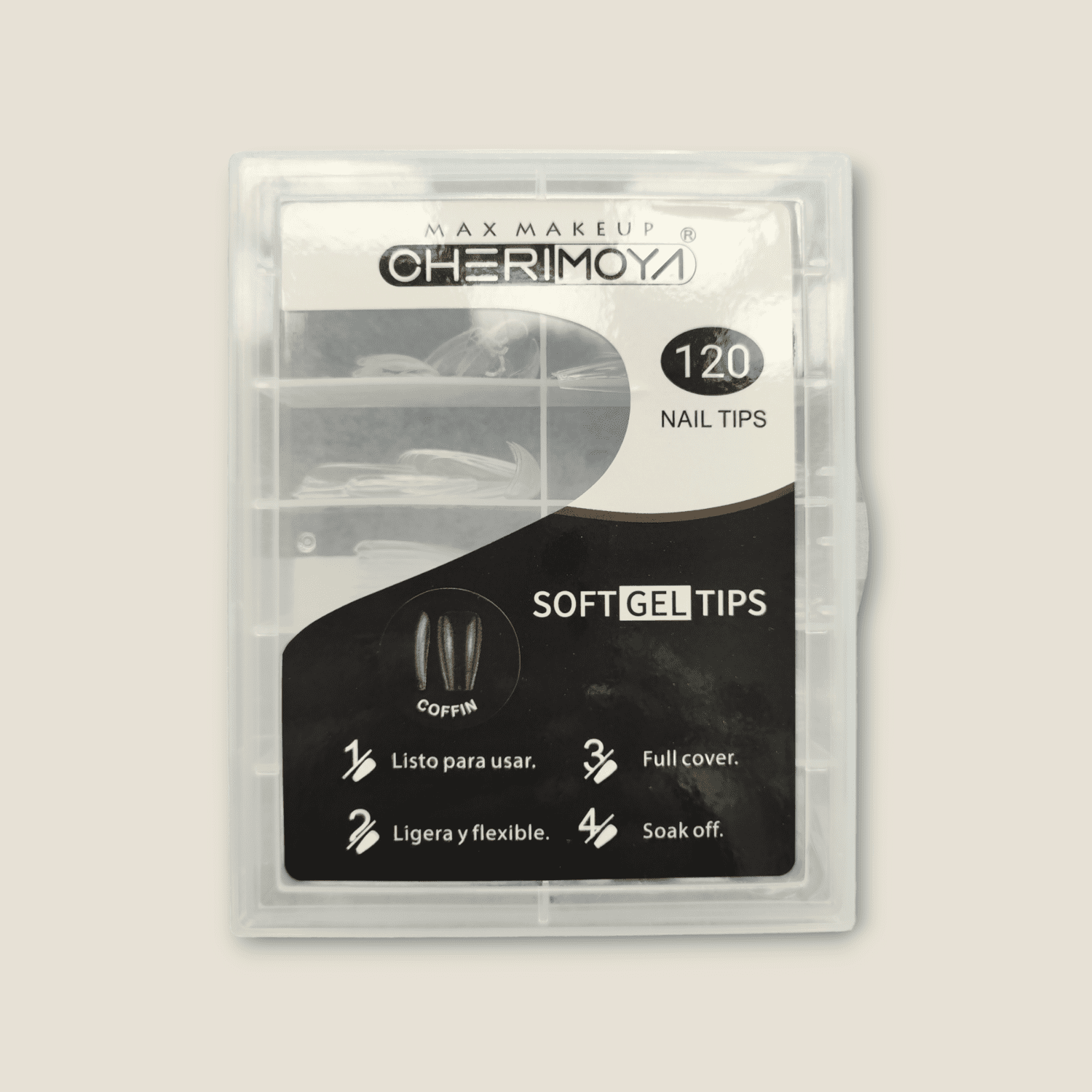 Tips Soft Gel Pre-Limados Coffin x120u- Cherimoya