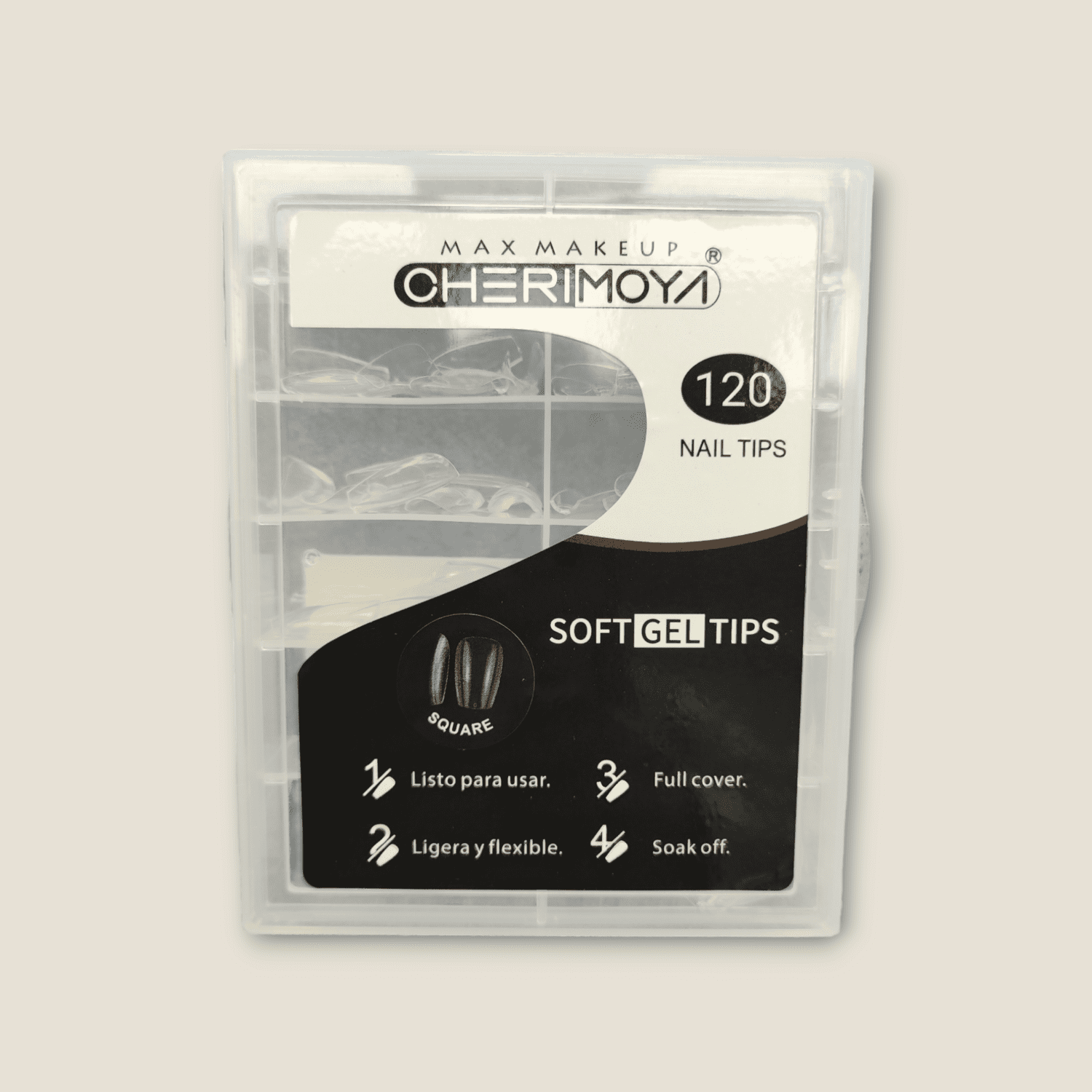 Tips Soft Gel Pre-Limados Square x120u- Cherimoya