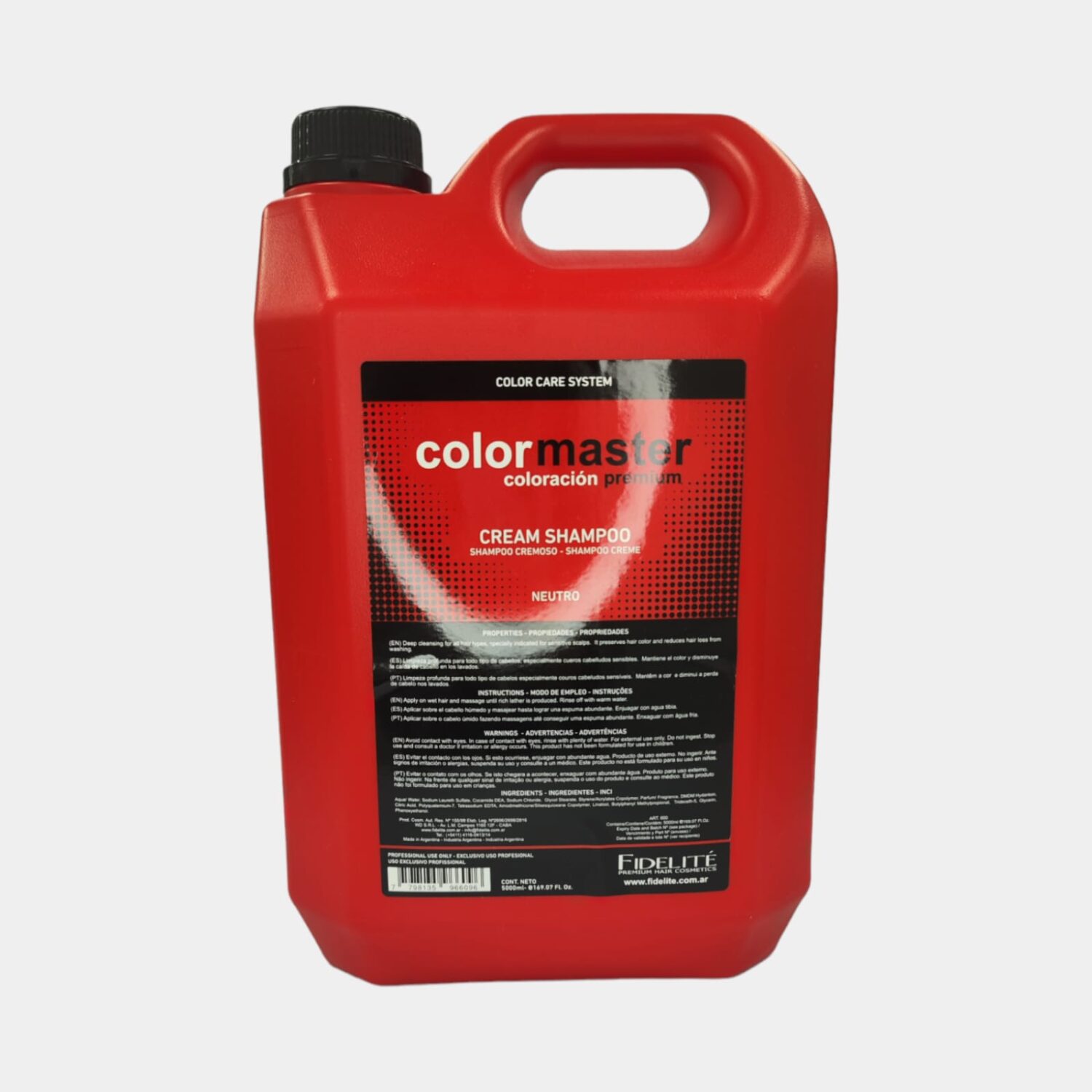 Shampoo Cremoso Neutro 5000ml Colormaster- Fidelite