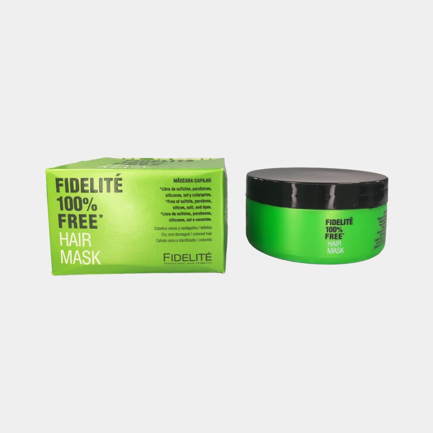 Mascara Capilar 100% FREE Para Cabellos Secos, Castigados Y Teñidos 250ml- Fidelite