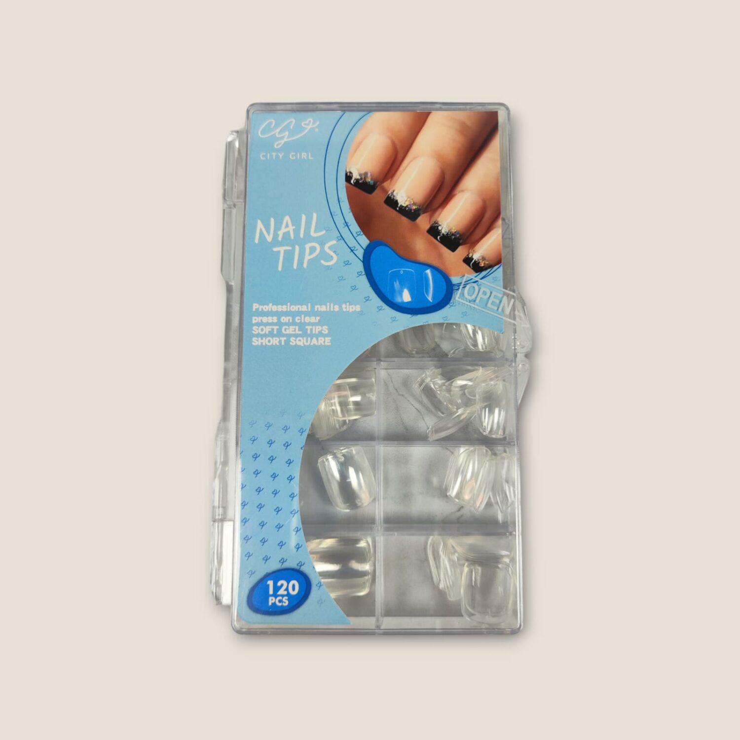 Tips Soft Gel Para Uñas Short Square x120pcs- City Girl