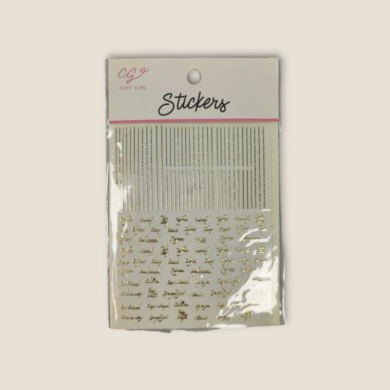 Stickers Para Uñas Letras- City Girl