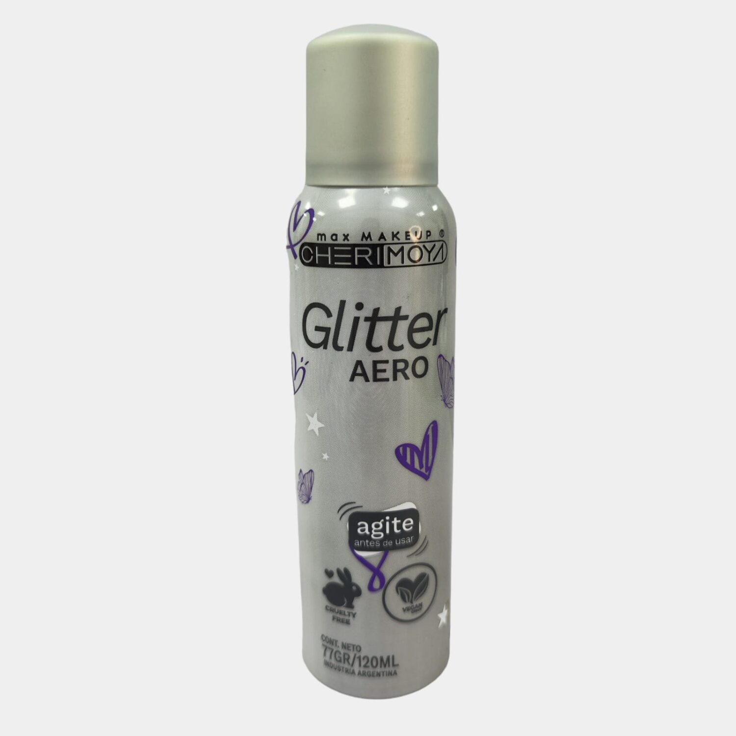 Glitter En Aerosol Plateado- Cherimoya