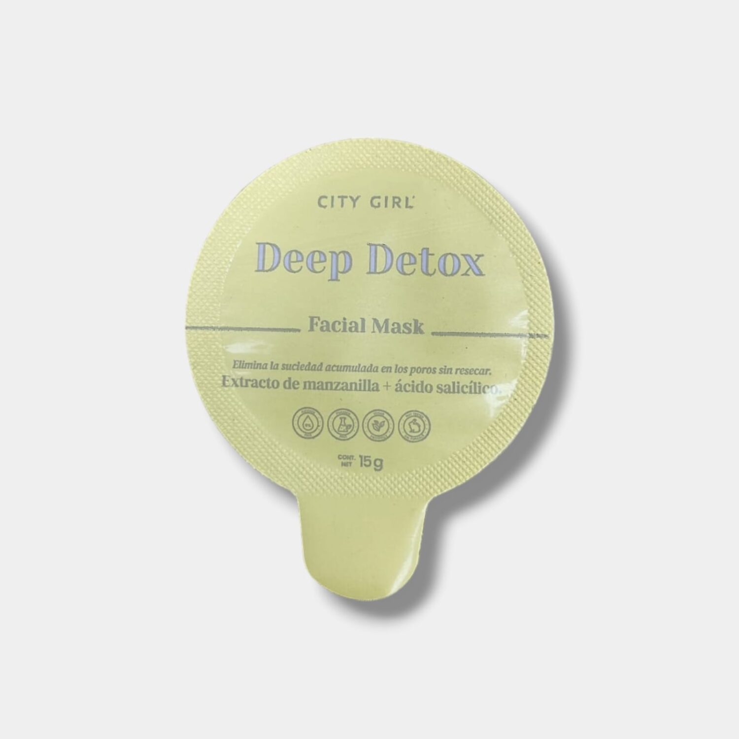 Mascara Facial Deep Detox Con Extracto De Manzanilla+ Acido Salicilico 15g- City Girl