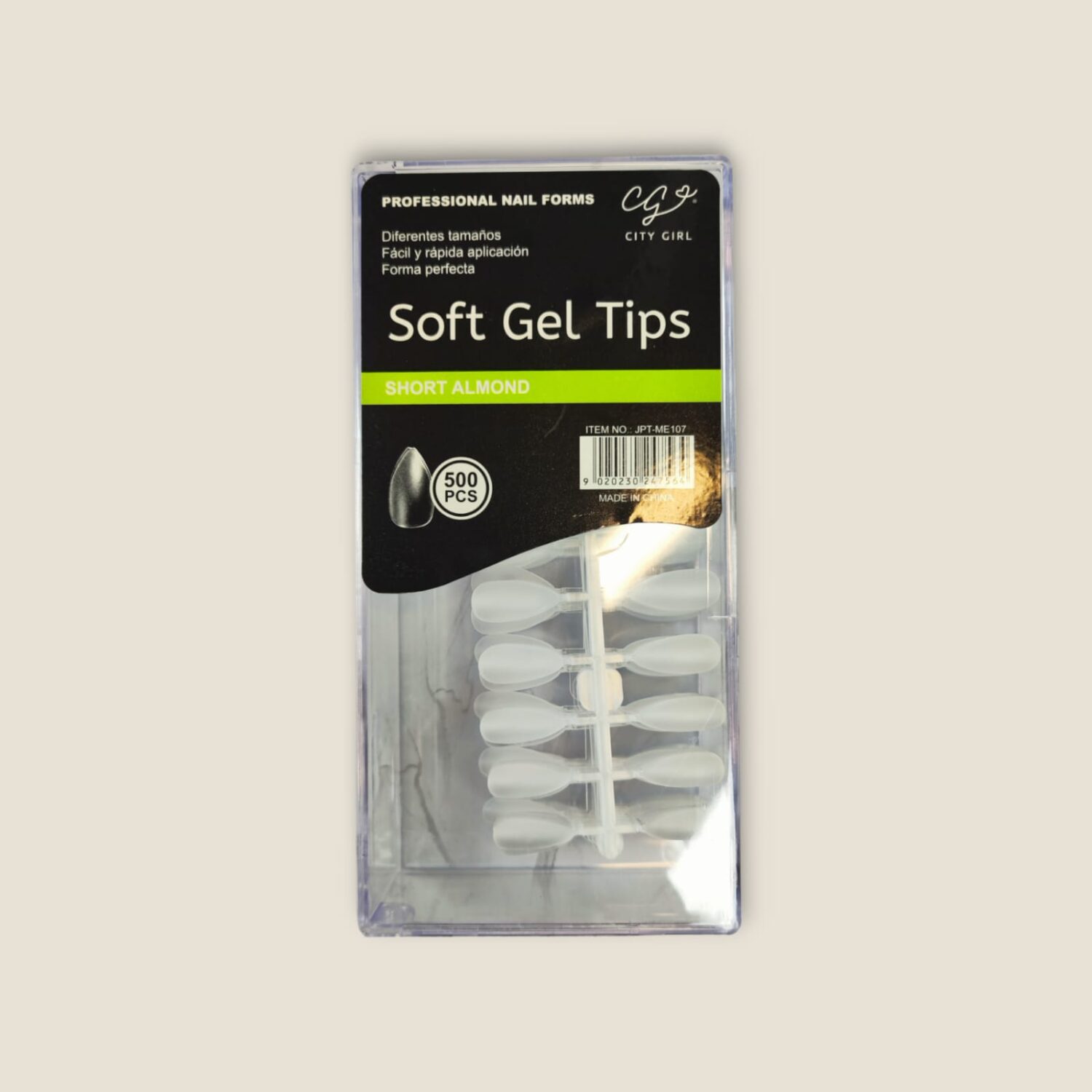 Tips Soft Gel Short Almond x500pcs- City Girl