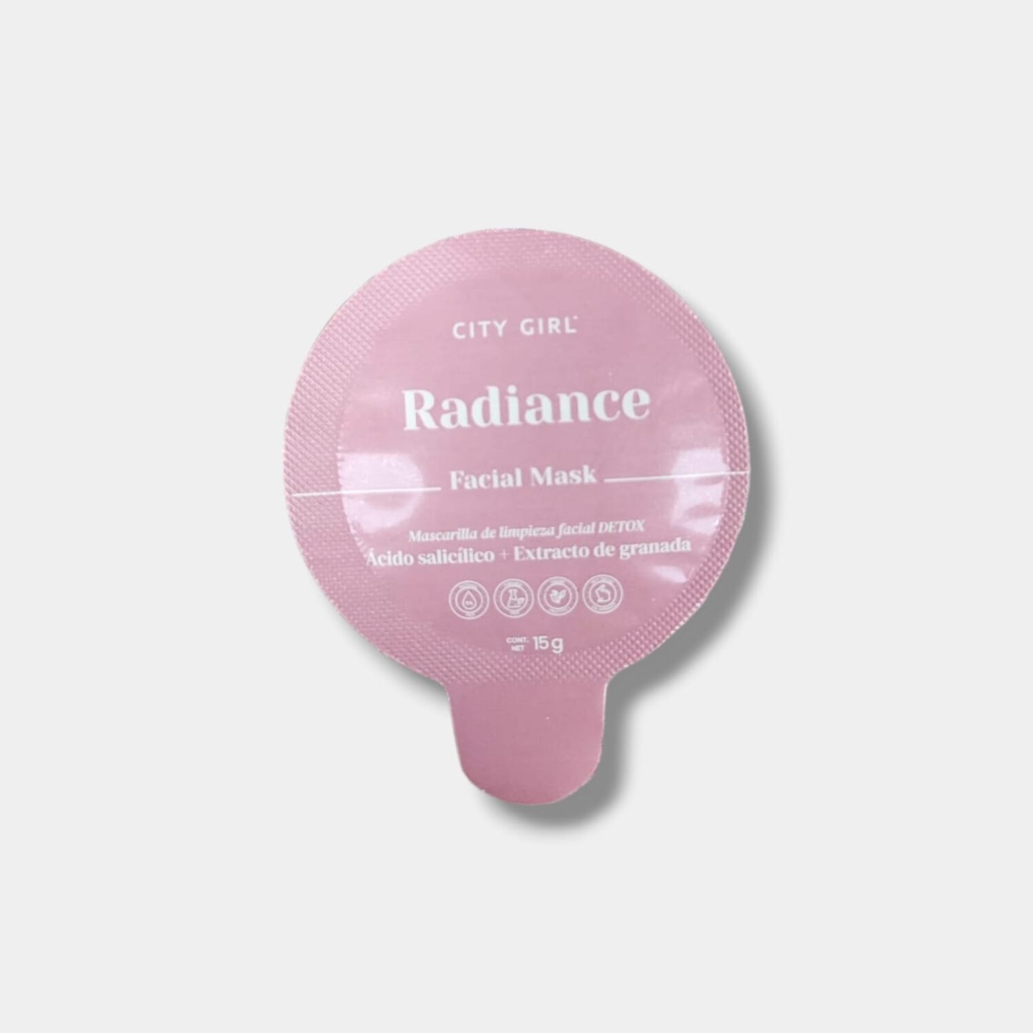 Mascarilla Facial Radiance Con Acido Salicilico+ Extracto De Granada 15g- City Girl