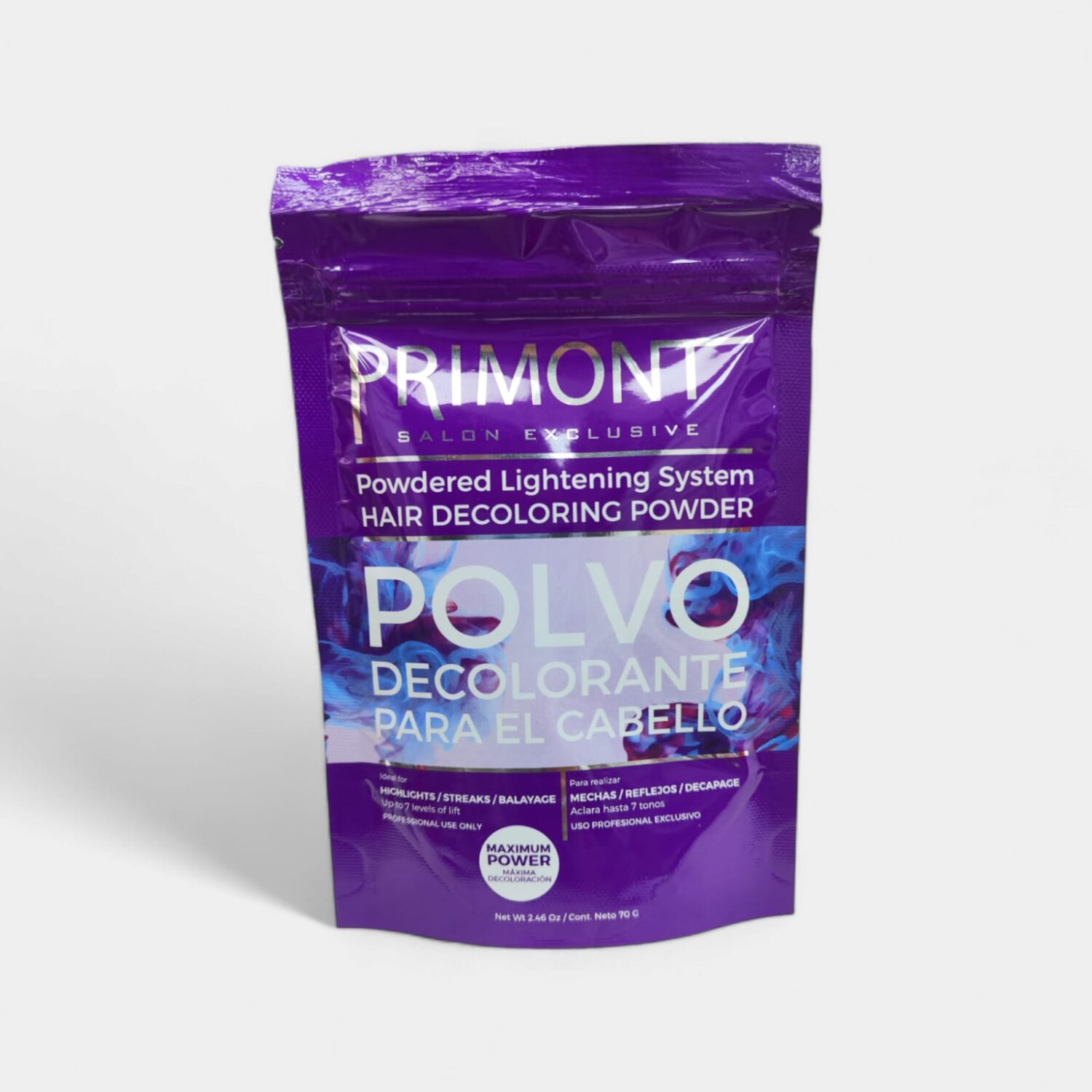 Polvo Decolorante Aclara Hasta 7 Tonos 70g- Primont