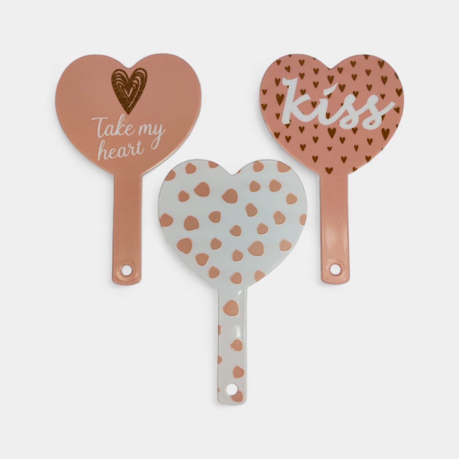 Espejo Corazon Con Mango- City Girl