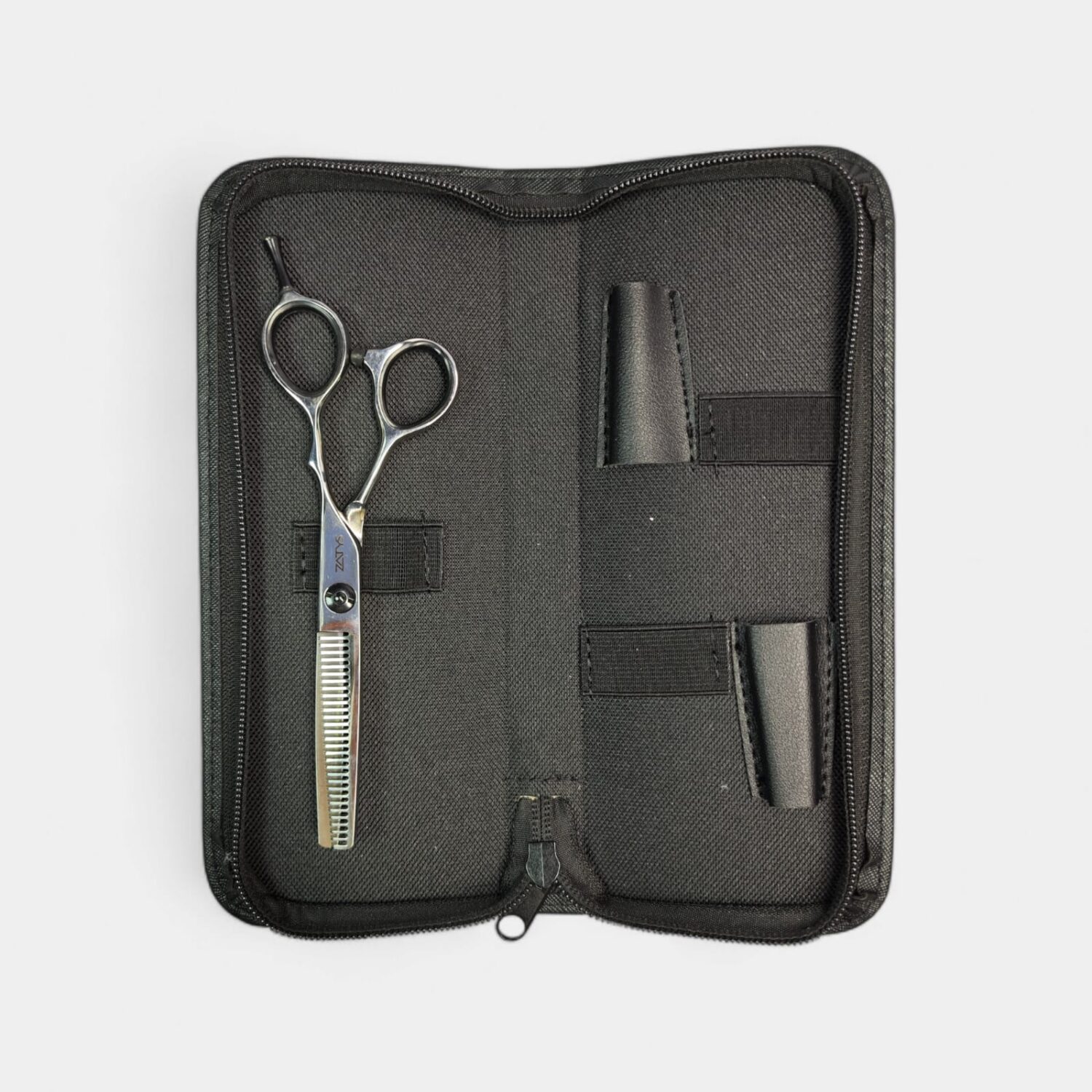 Tijera Para Pulir Plateada 6 Pulgadas Detalle Negro Con Estuche- Zatys