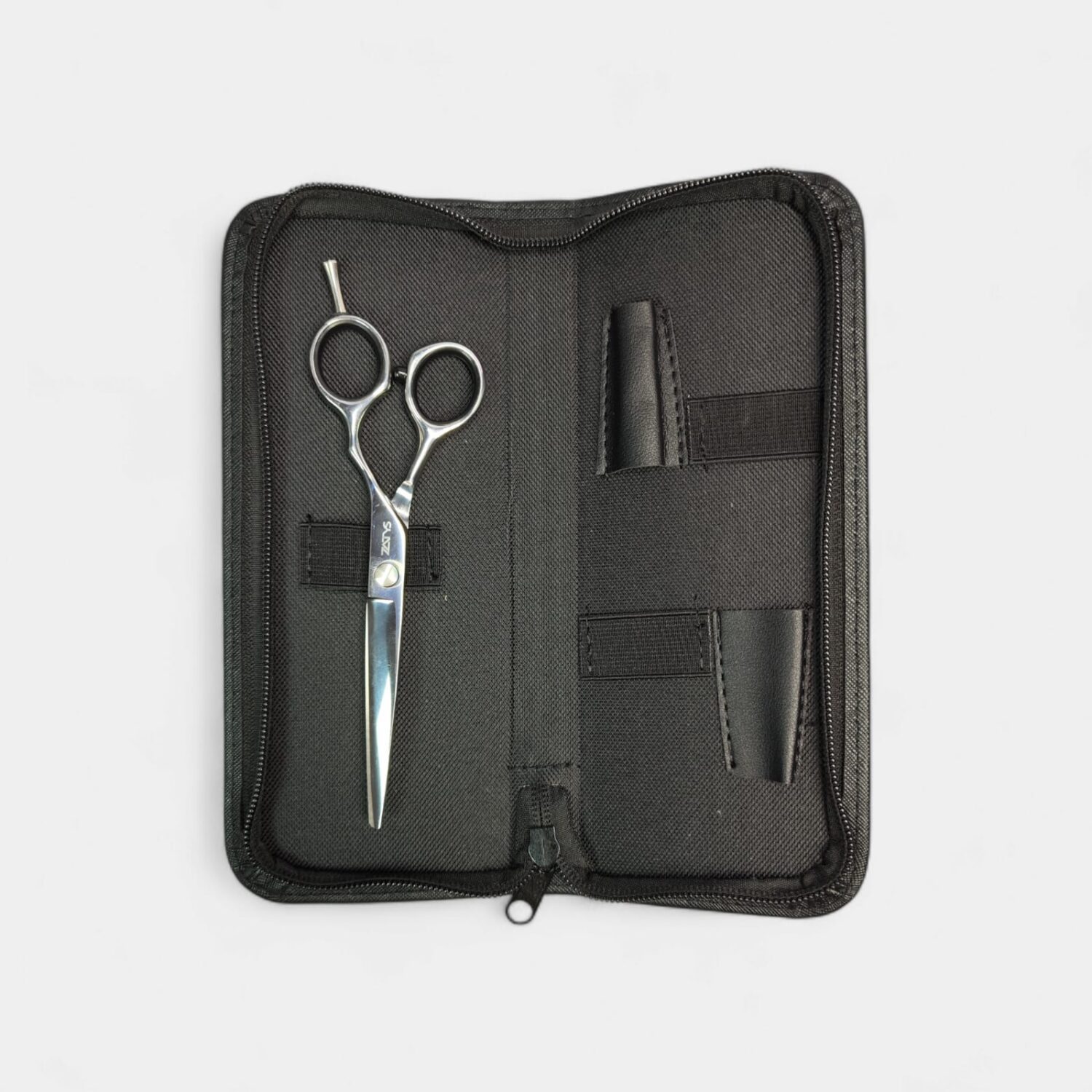 Tijera De Corte Plateada 6 Pulgadas Lisa Con Estuche- Zatys