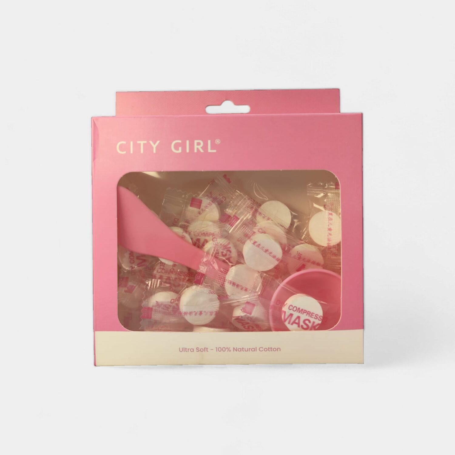 Mascarilla Facial Comprimida Con Espatula+ Boul- City Girl