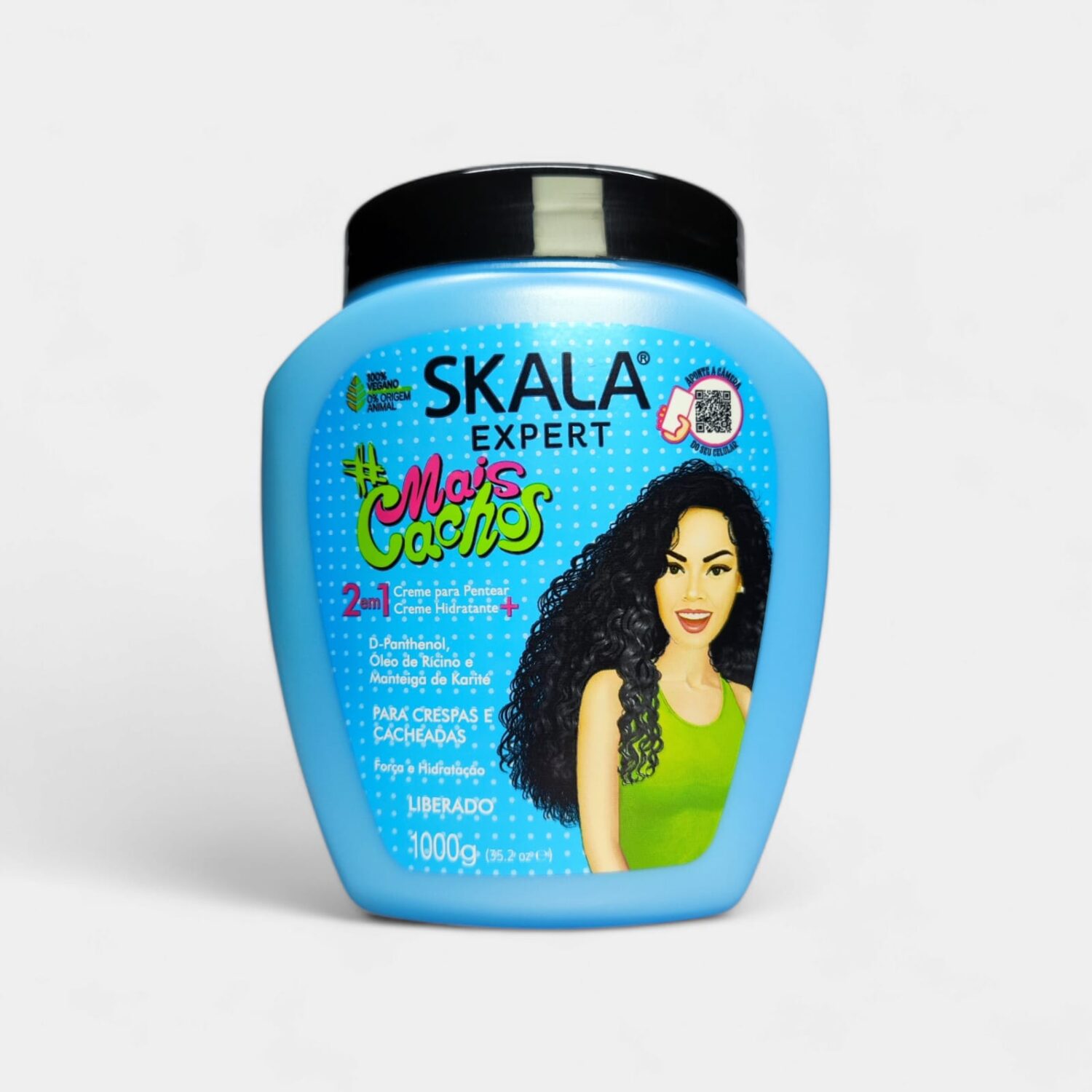 Crema De Peinar Mais Cachos Para Crespas Con Oleo De Ricino- Skala