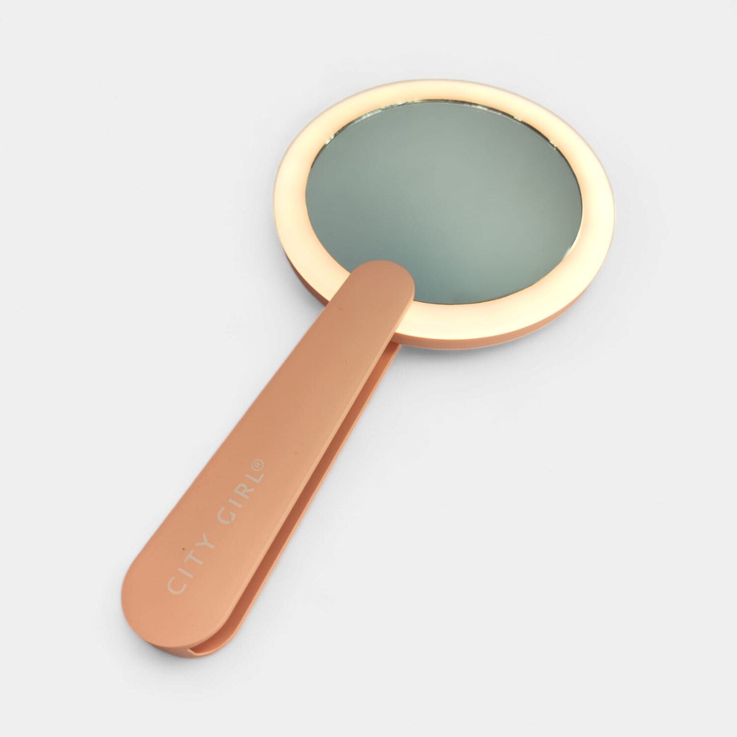 Espejo Led Redondo Con Mango- City Girl