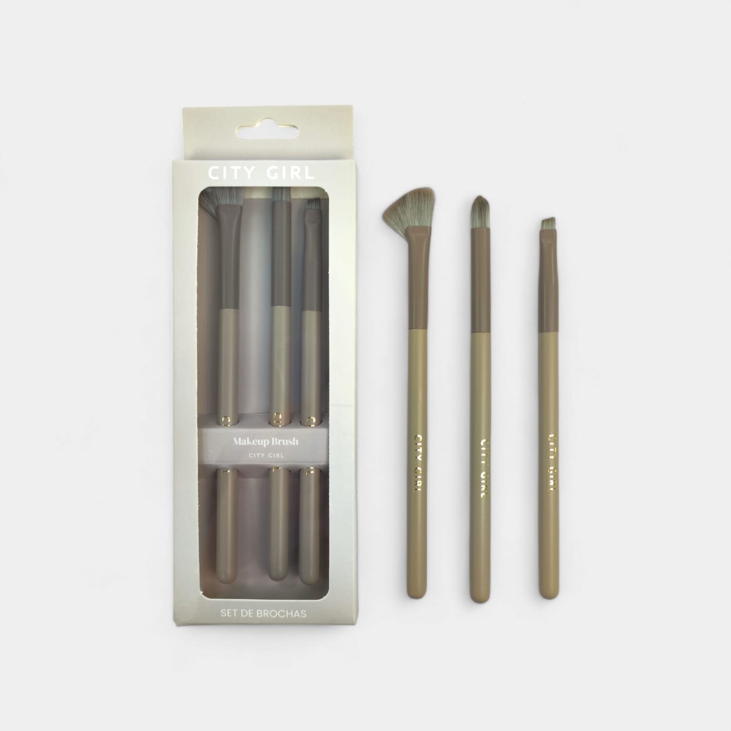 SET DE TRES BROCHAS PARA CORREGIR -CITY GIRL