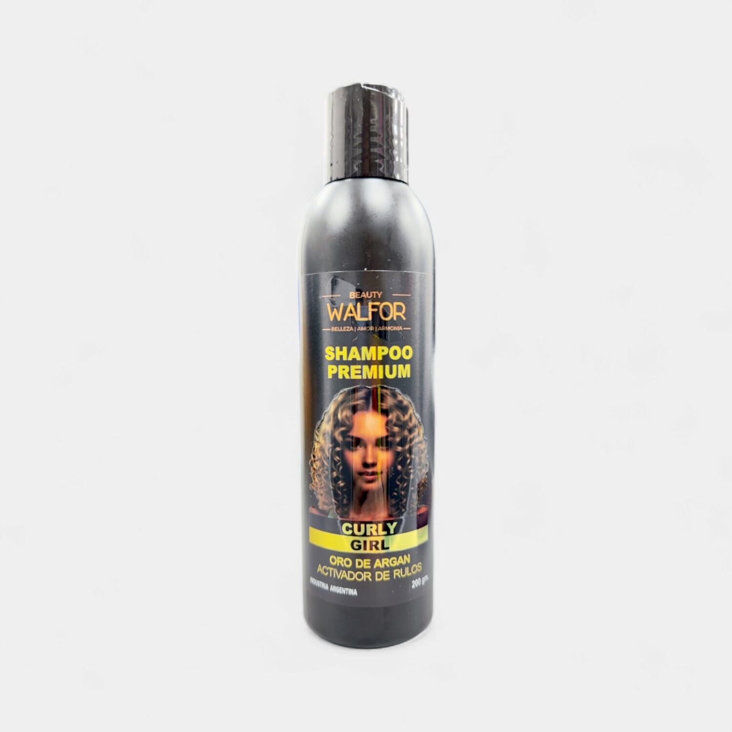Shampoo Premium Curly Girl Con Oro De Argan 200grs para rulos- Walfor