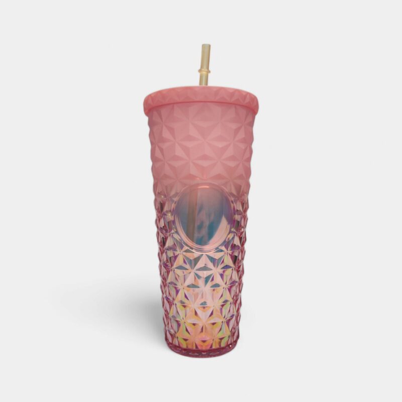 Vaso De Acrilico Con Sorbete Varios Colores- City Girl - Imagen 2