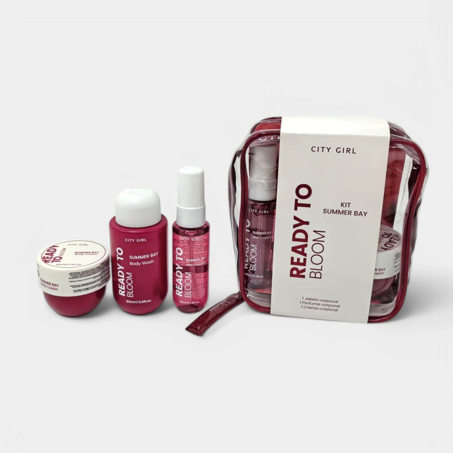 Kit Summer Bay Jabon, Perfume Y Crema Corporal- City Girl