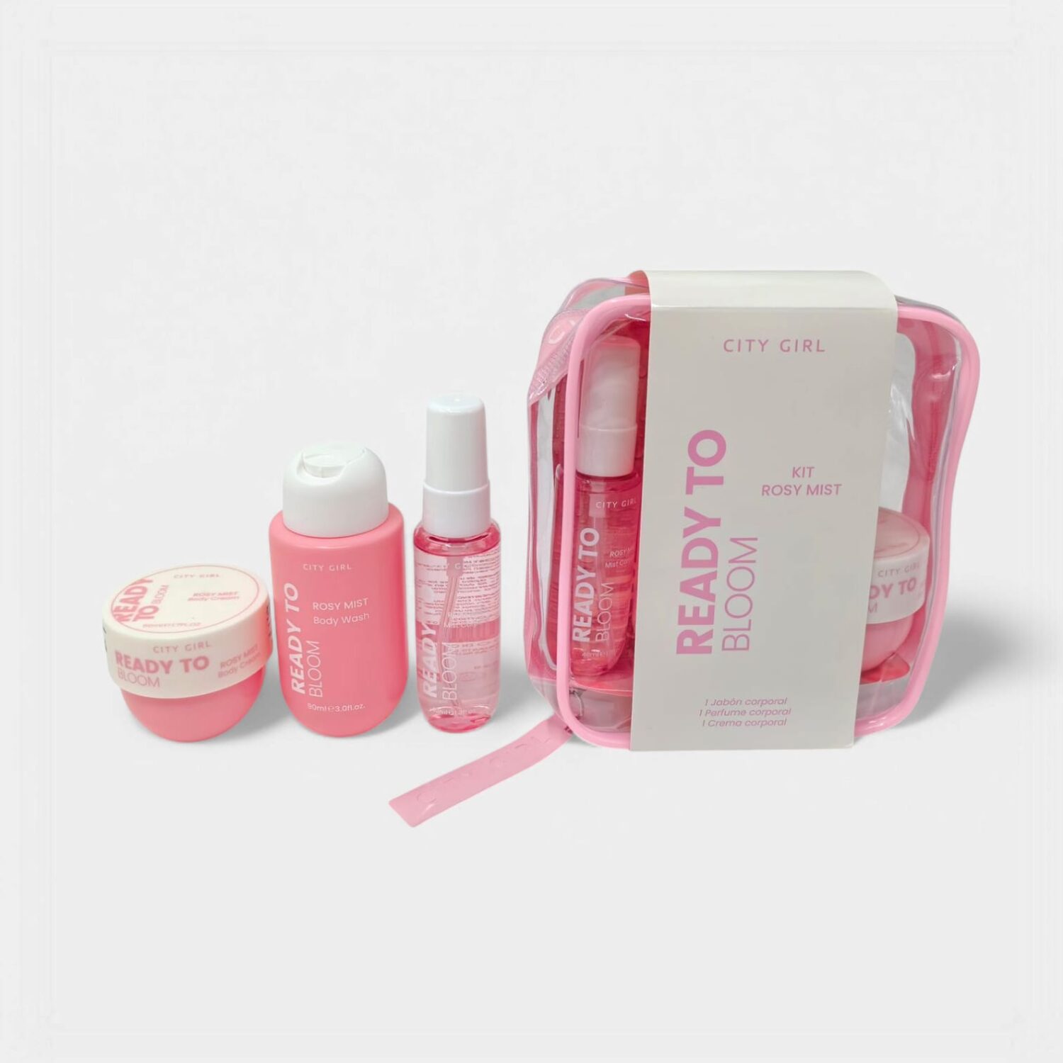 Kit Rosy Mist Jabon, Perfume Y Crema Corporal- City Girl