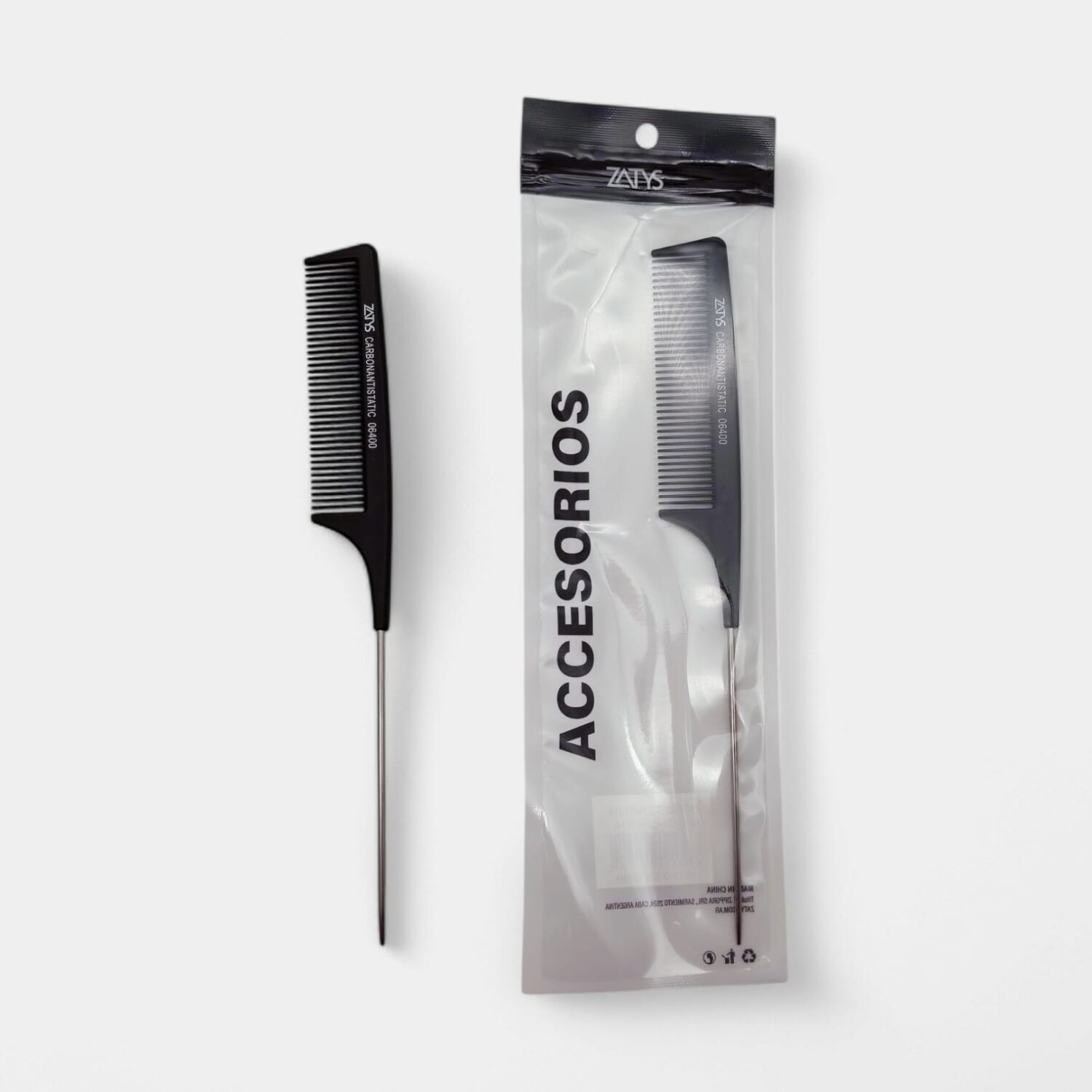 PEINE PUNTA DE ACERO PARA PELUQUERIA- ZATYS