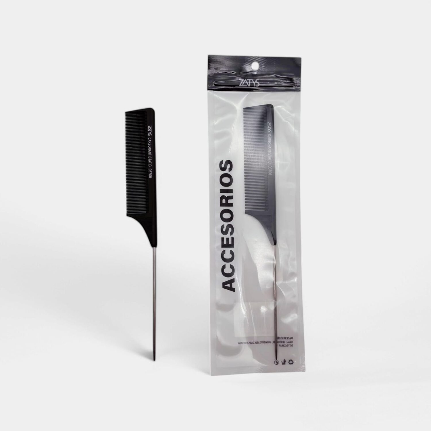 PEINE PUNTA DE ACERO PARA PELUQUERIA - ZATYS