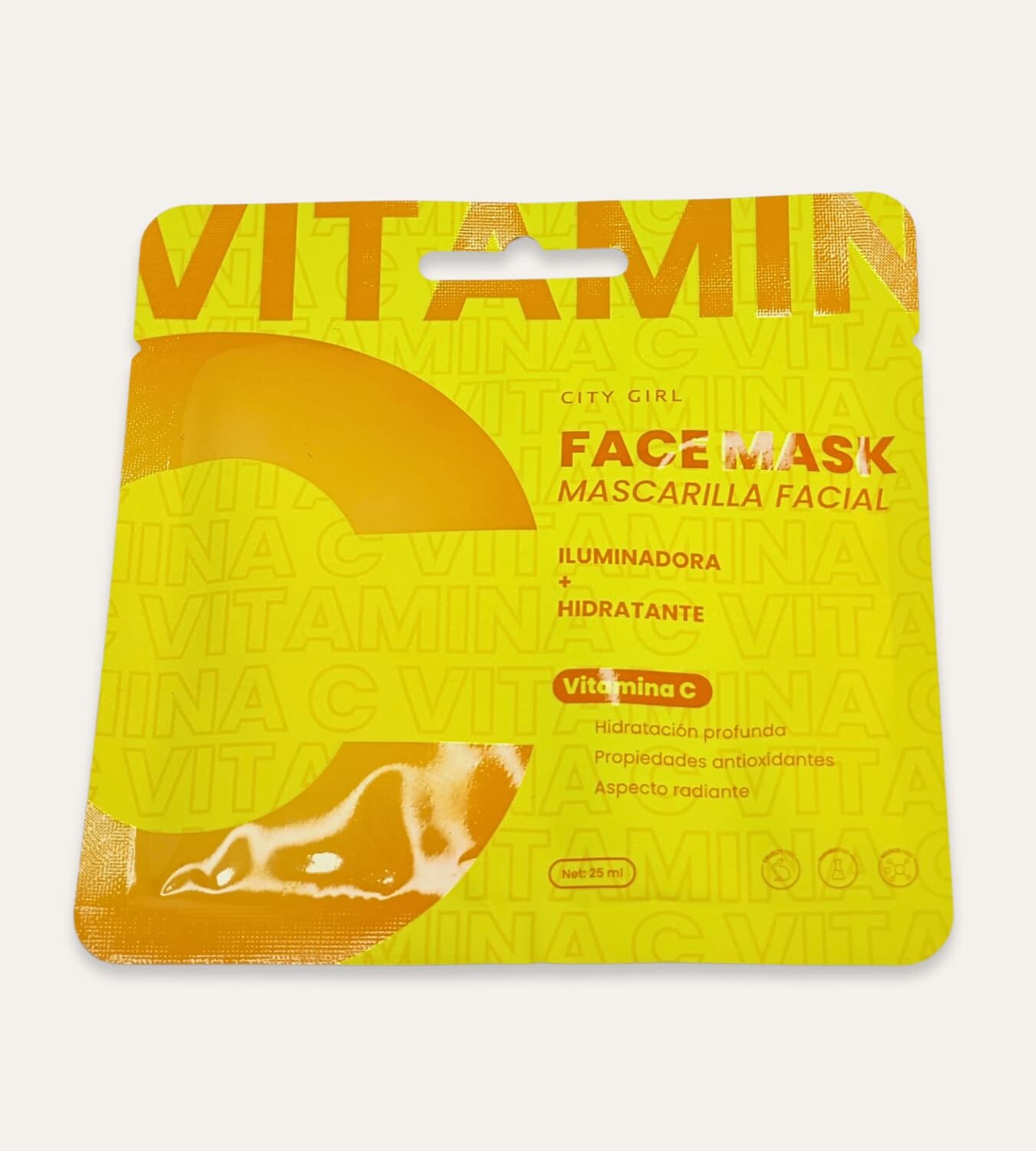 MASCARILLA FACIAL CON VITAMINA C - CITY GIRL