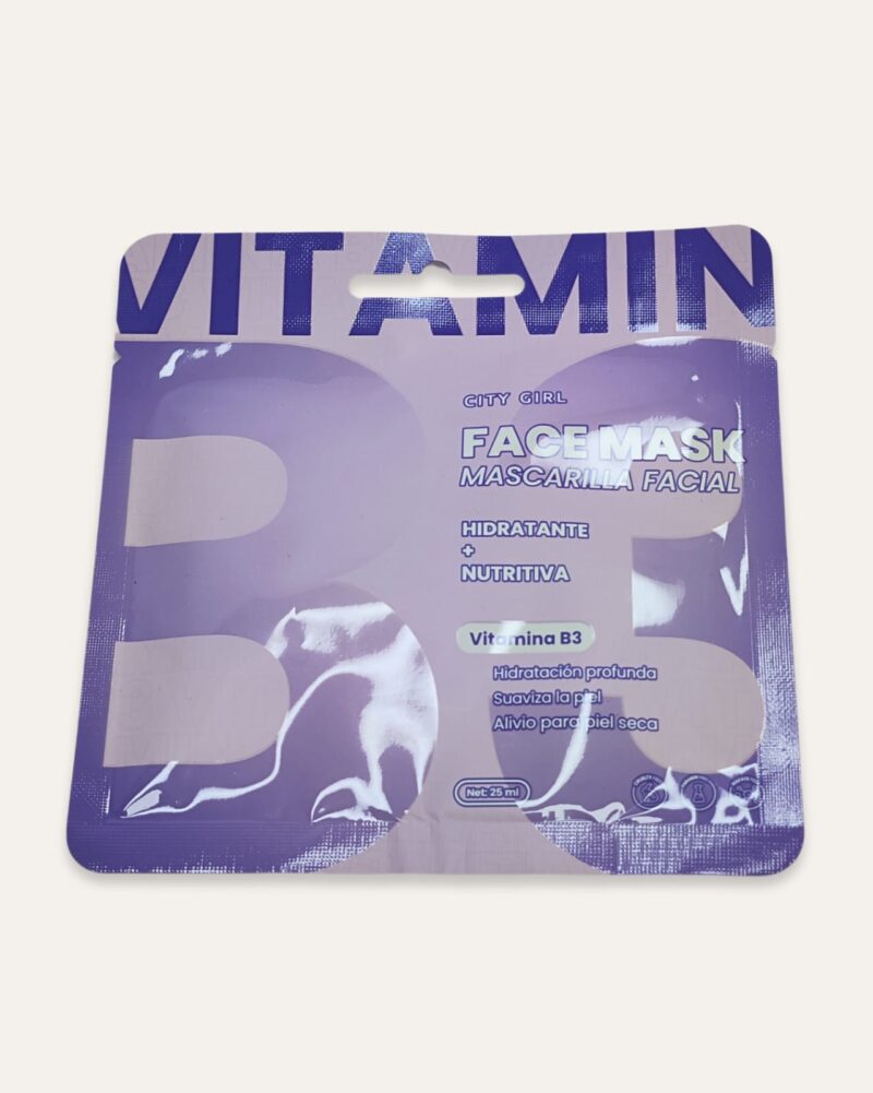 MASCARILLA FACIAL CON VITAMINA B3 - CITY GIRL