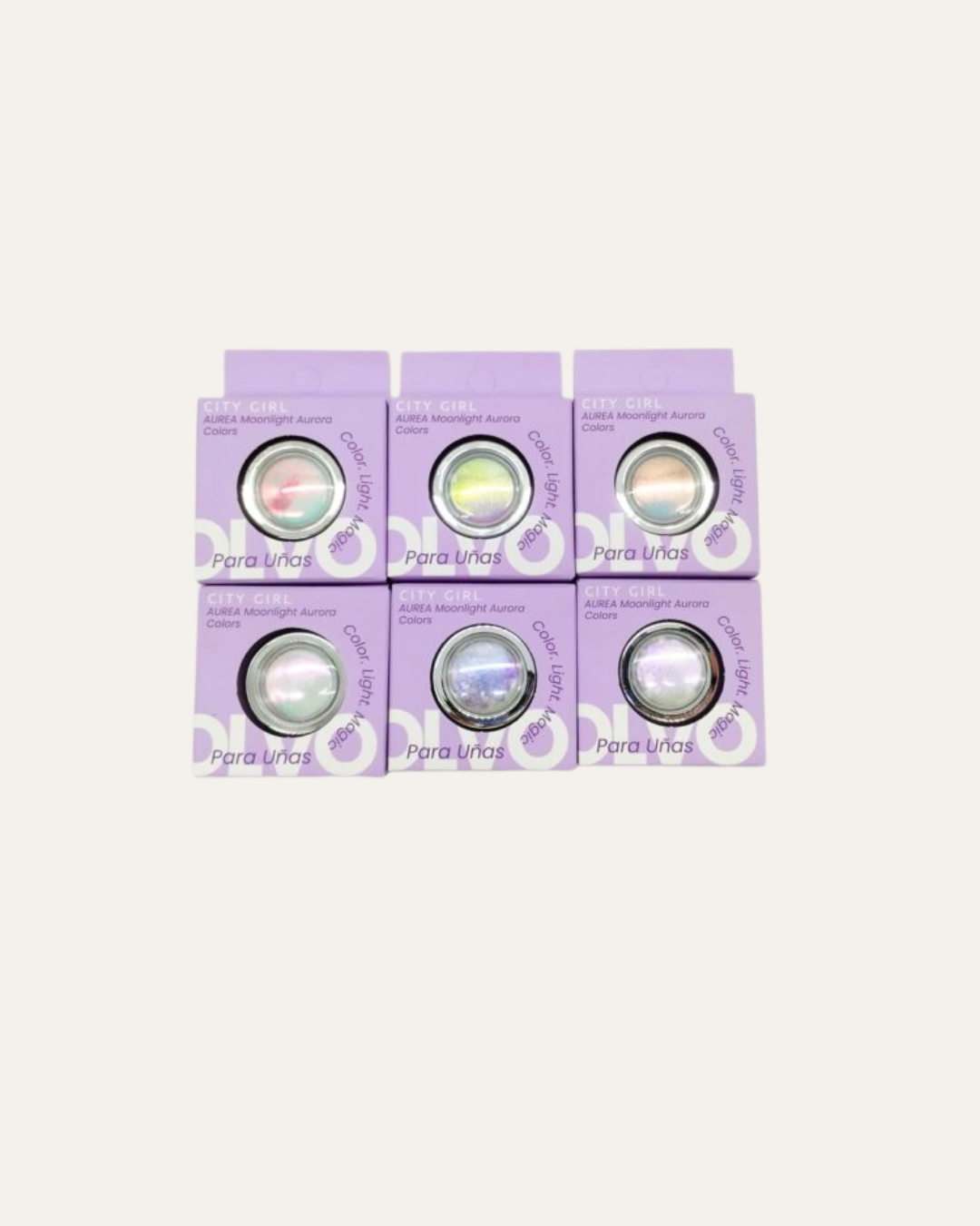 POLVO AURA MOONLIGHT PARA UÑAS - CITY GIRL