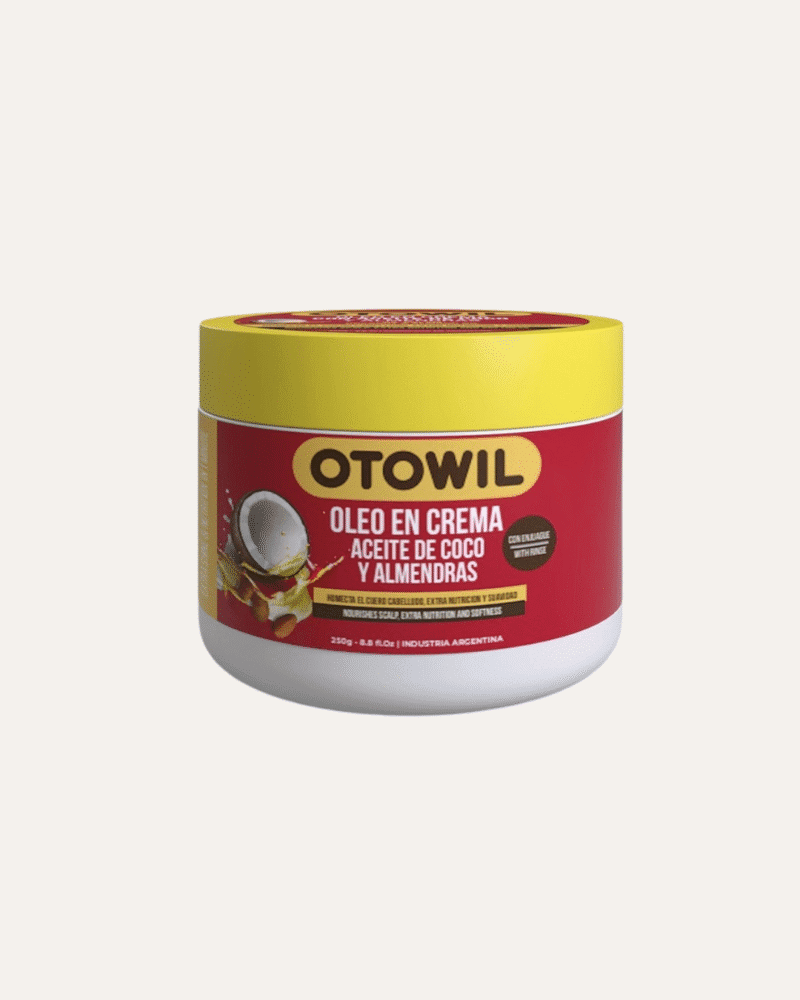 MASCARILLA DE OLEO EN CREMA DE ACEITE DE COCO Y ALMENDRAS 250GR - OTOWIL