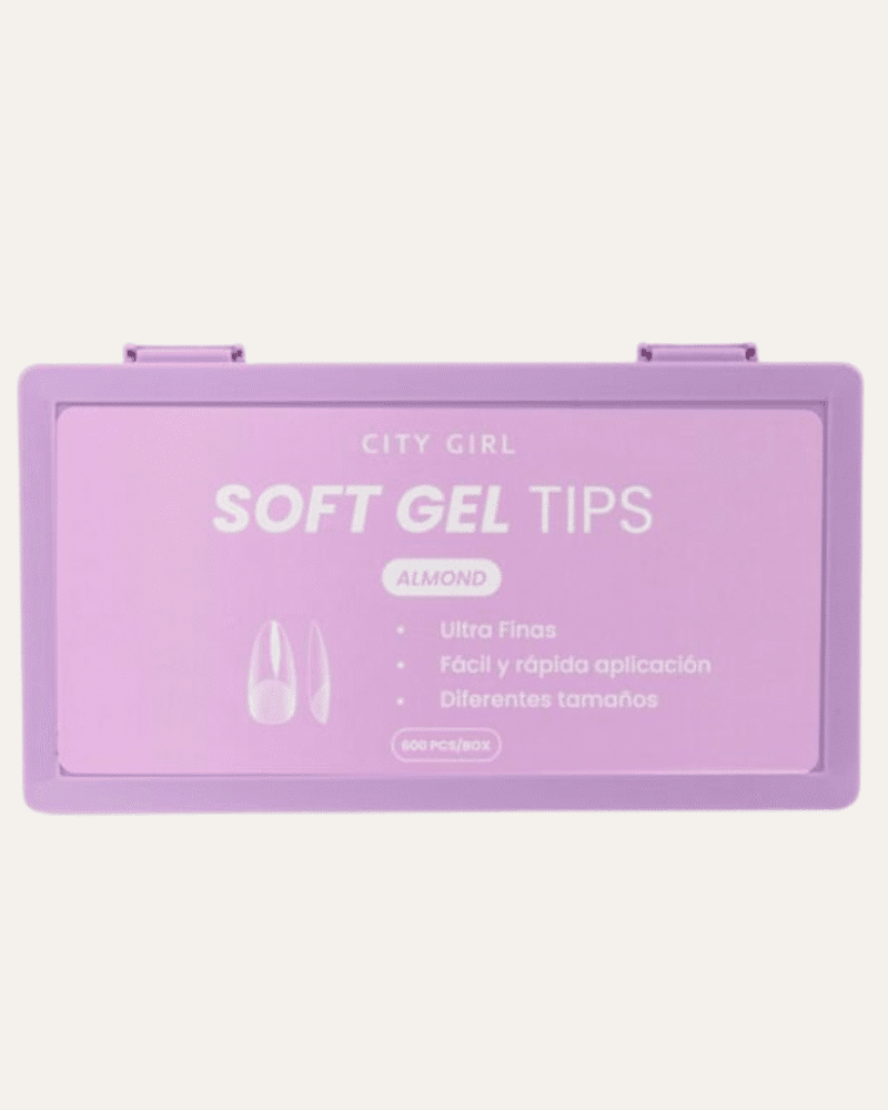TIPS SOFT GEL EN CAJA ALMOND - CITY GIRL - Imagen 2