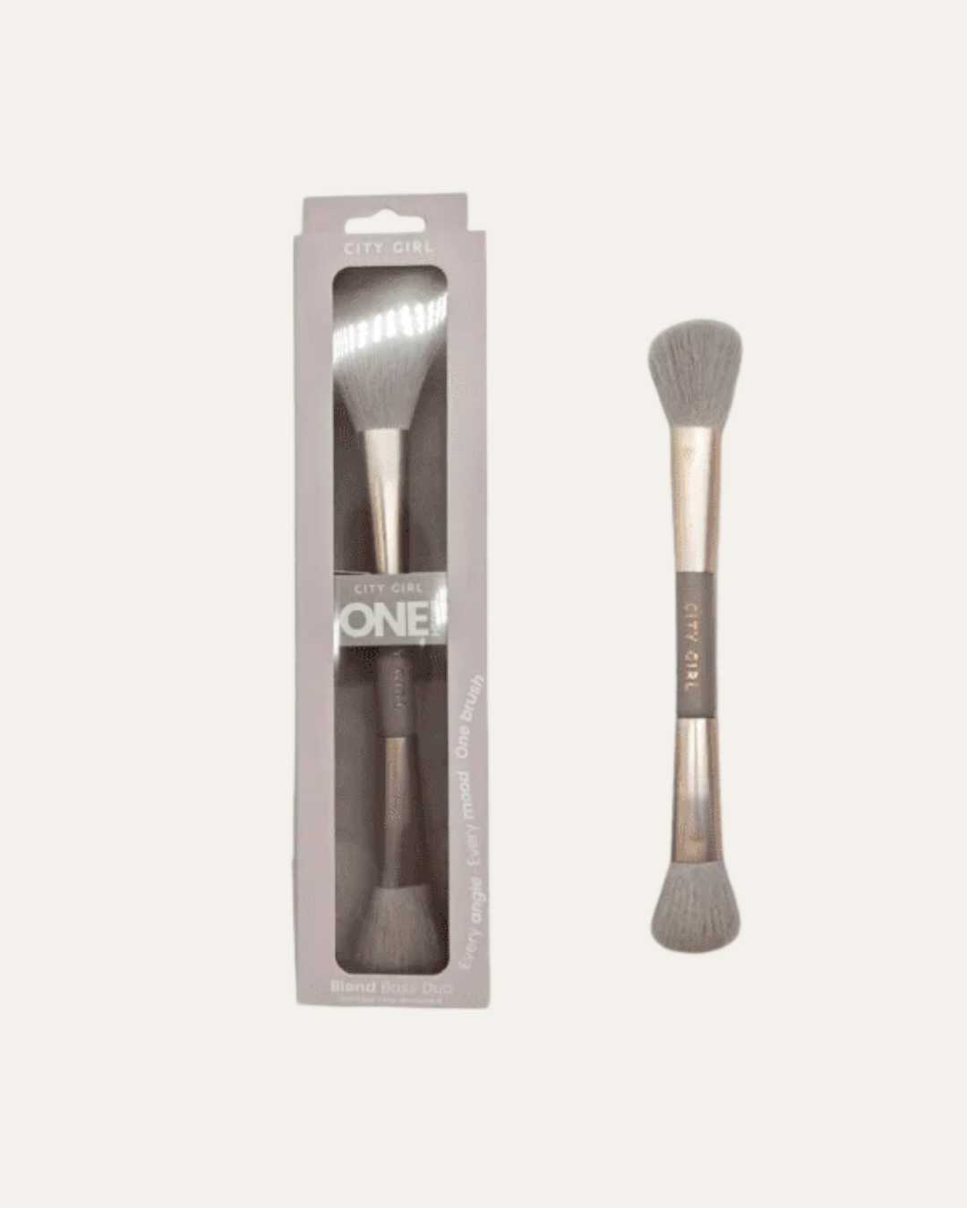 BROCHA DUO PARA RUBOR Y POLVO CITY GIRL