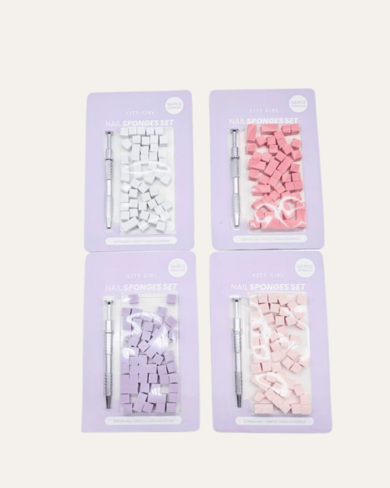 SET DE ESPONJAS Y PINCEL AGARRADORA DE ESPONJA CITY GIRL