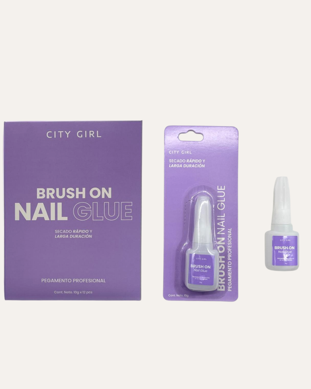 PEGAMENTO CON PINCEL PARA TIPS CITY GIRL