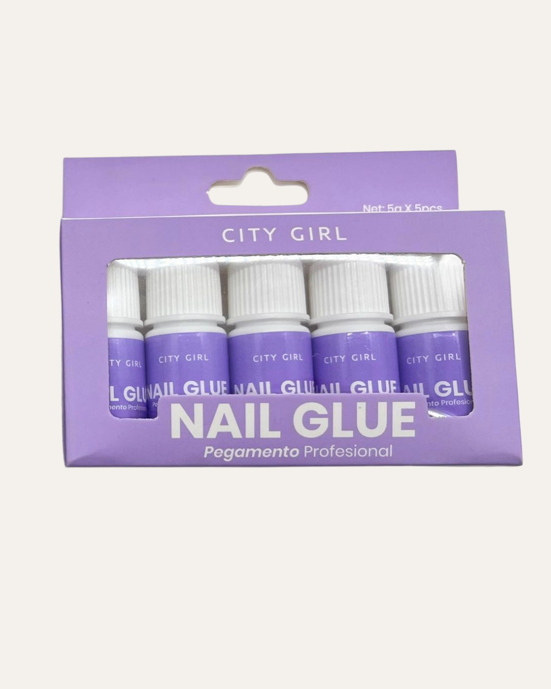 SET DE PEGAMENTO PROFESIONAL PARA UÑAS CITY GIRL – 5PCS