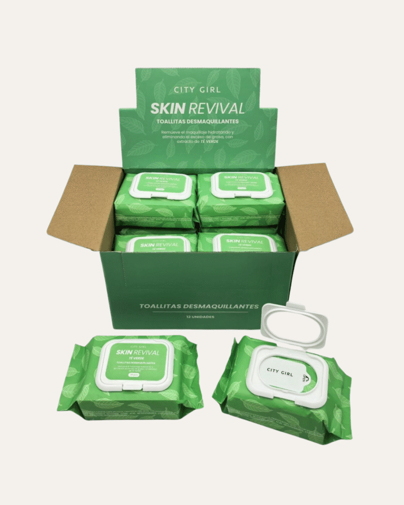TOALLITAS DESMAQUILLANTES CON EXTRACTO DE TE VERDE CITY GIRL