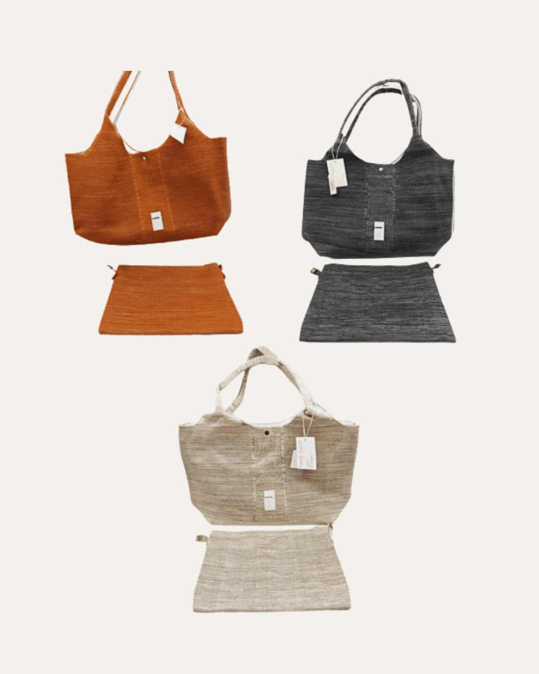 CARTERA DE TELA + COSMETIQUERA - CITY GIRL