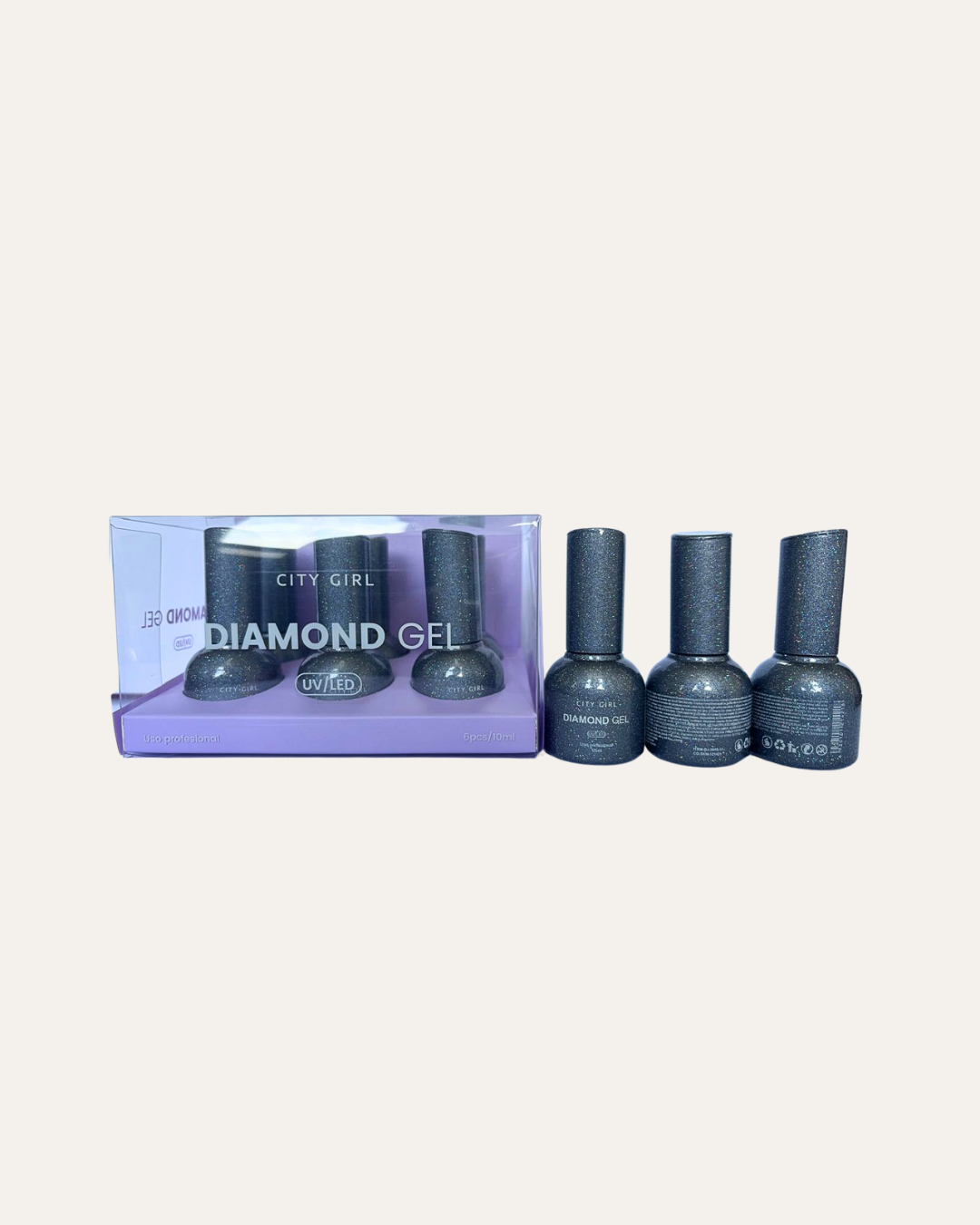#11 ESMALTE UV/LED DIAMOND GEL CITY GIRL 10ML - 6PCS