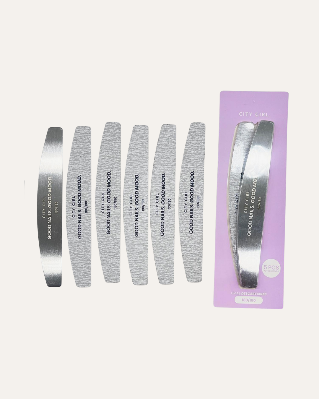 LIMA METALICA CON 5PCS AUTOADHESIVOS 180/180