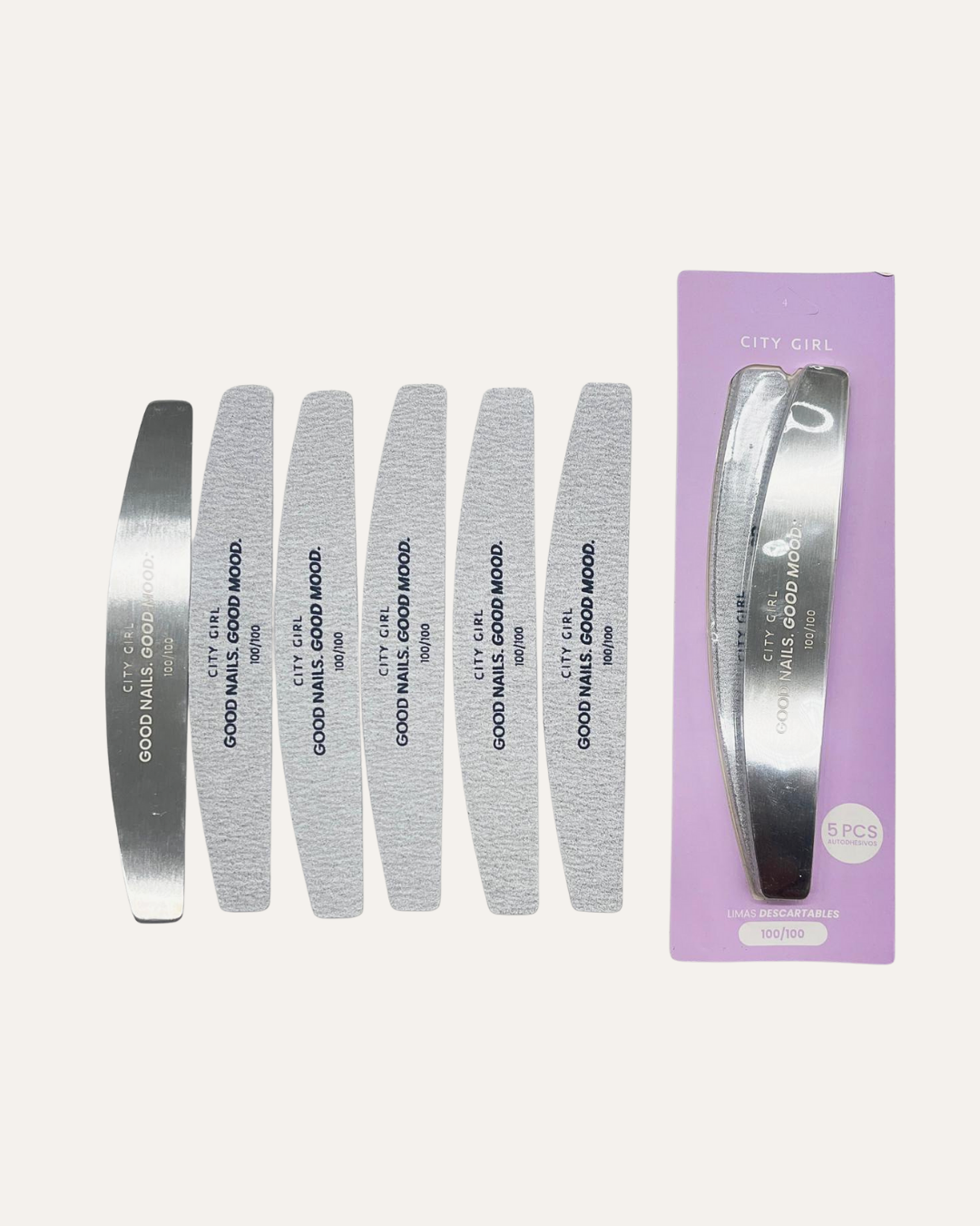 LIMA METALICA CON 5PCS AUTOADHESIVOS 100/100